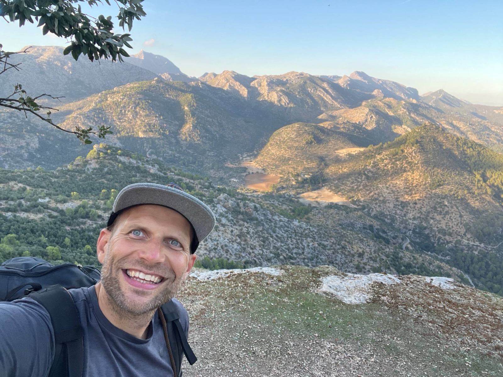 Fabian Roschig on a trail in the Tramuntana mountains