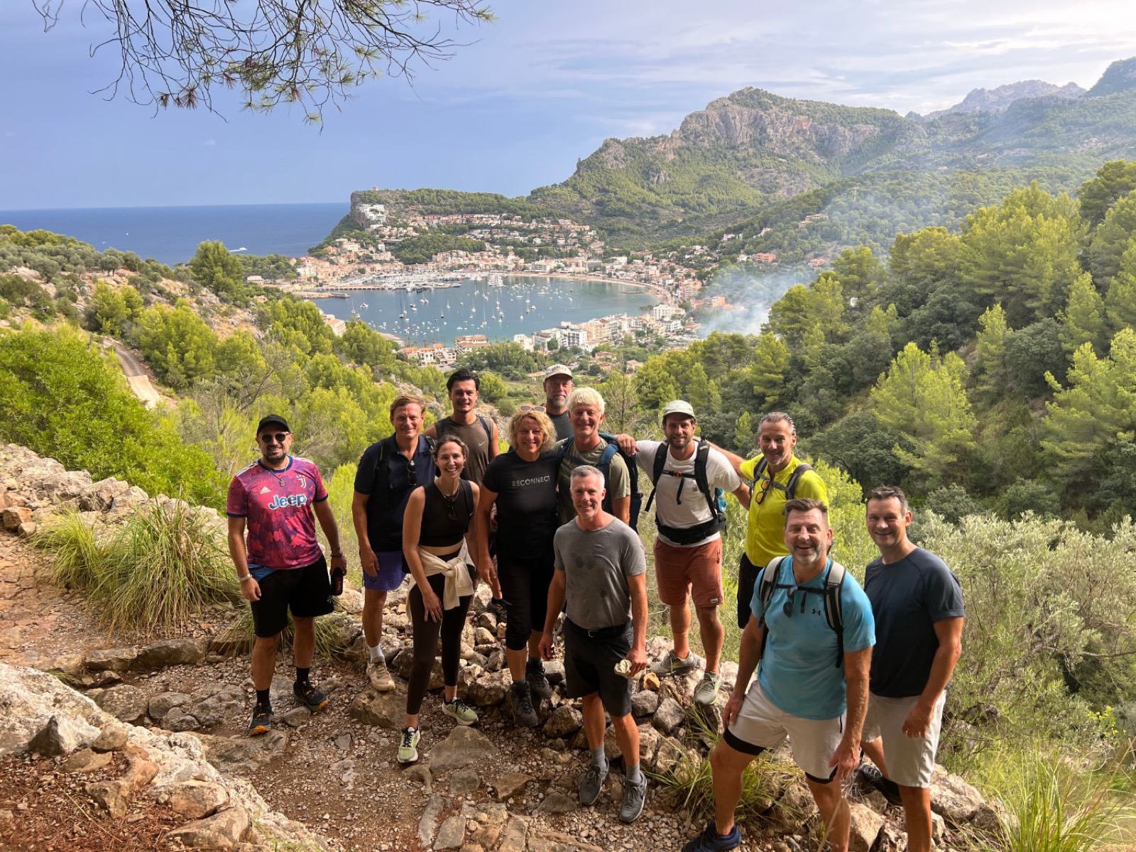 Group above the bay of Port de Sóller